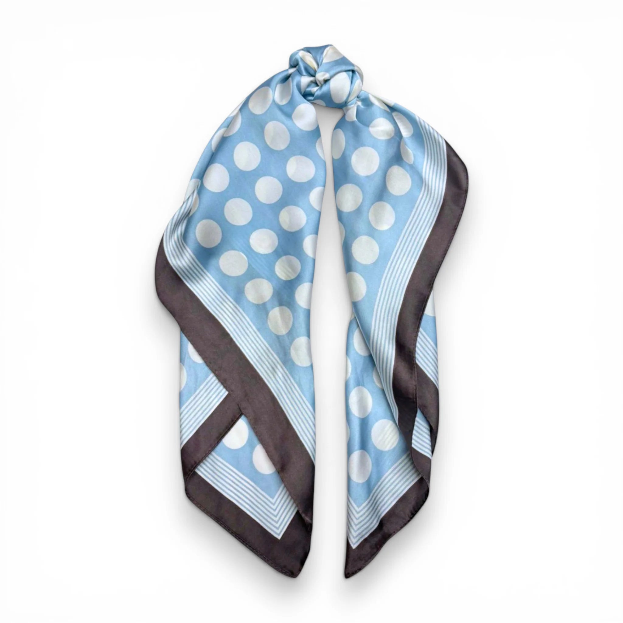 Precious Polka Dot Square Silk Touch Scarf