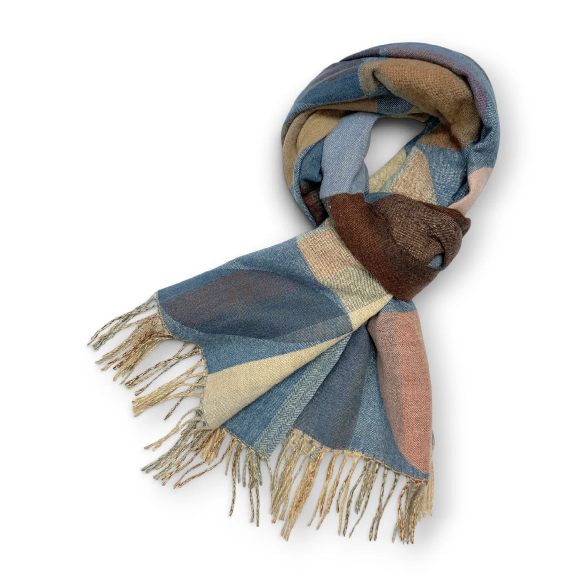 Precious Geometric Circle Wool Blend Scarf