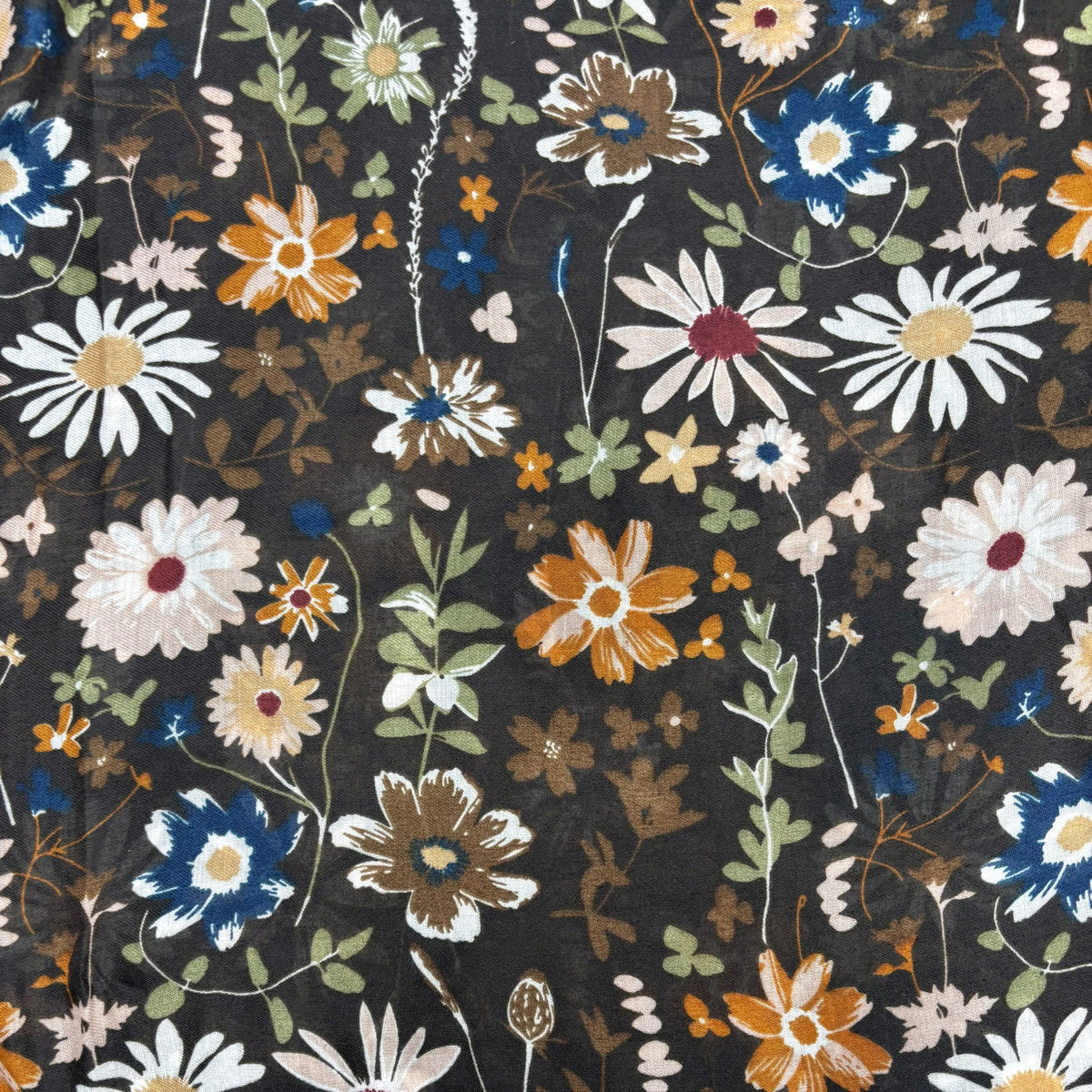 Precious Daisy Garden Cotton Blend Scarf