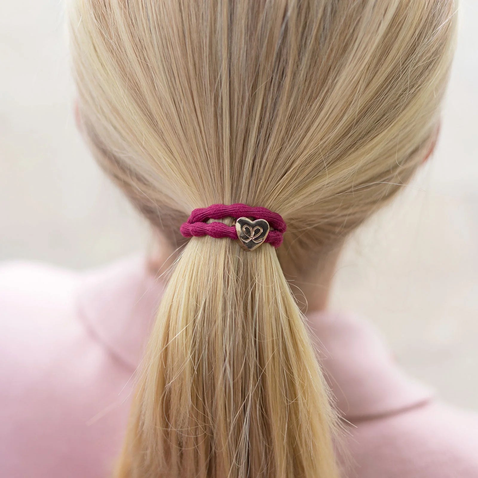 By Eloise Gold Heart Burgundy Red Hair Band