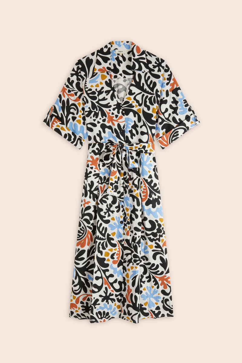 Suncoo Carina Abstract Print Dress