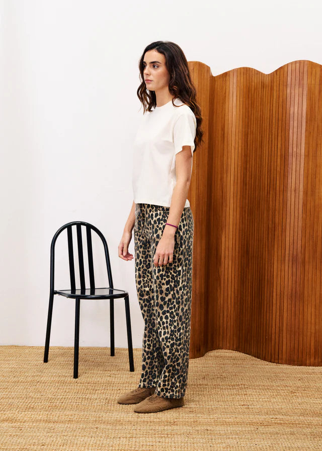 FRNCH Leopard Bobtail Jeans