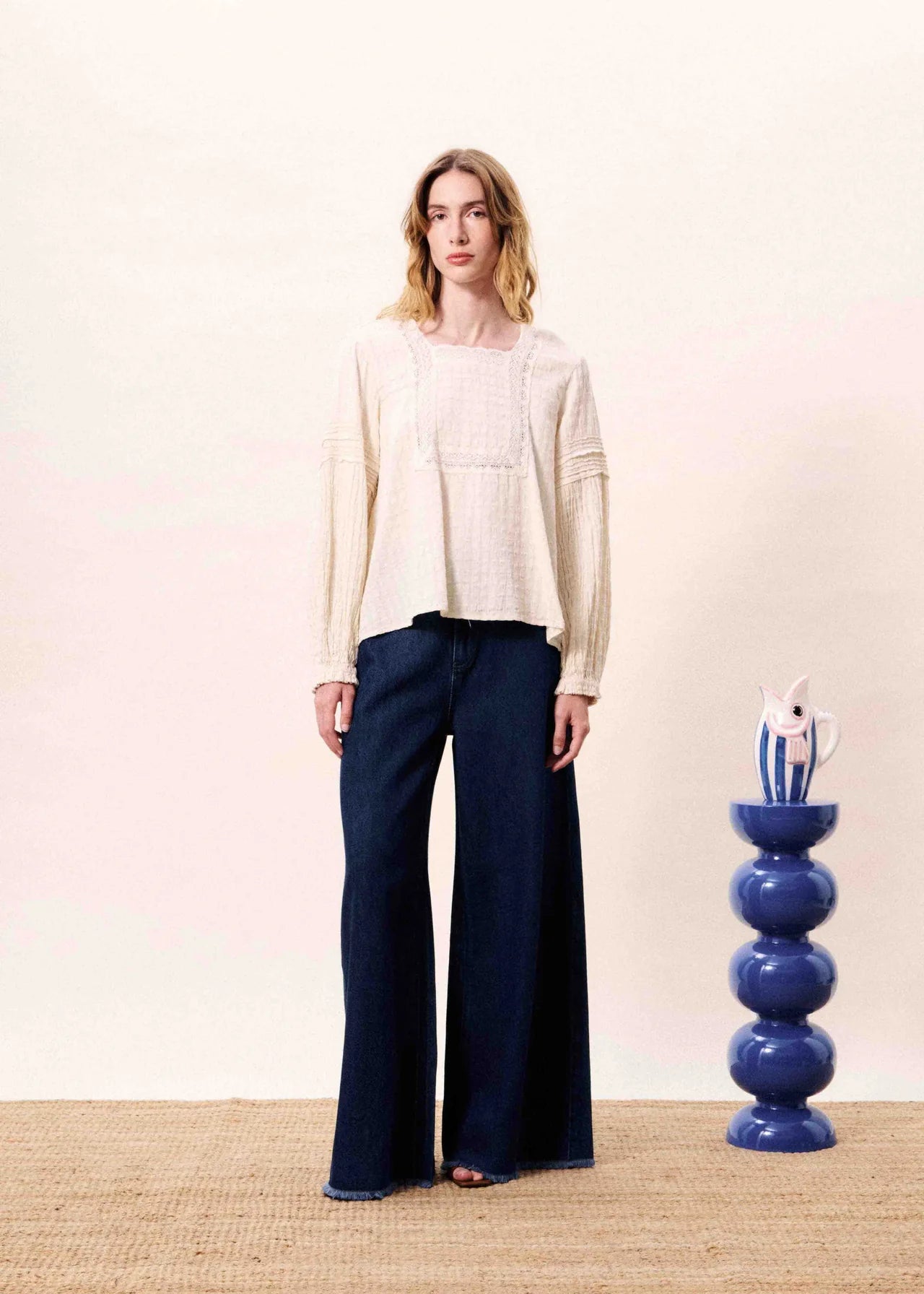 FRNCH Teahura Butter Blouse