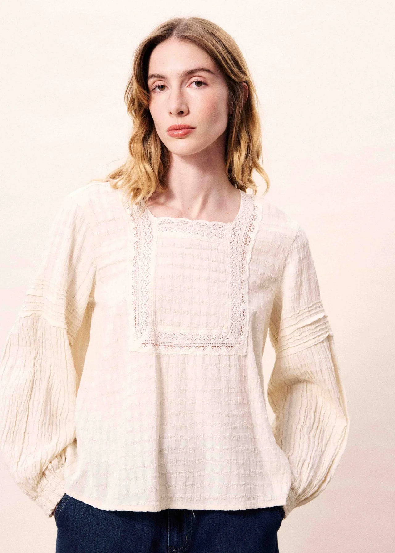 FRNCH Teahura Butter Blouse