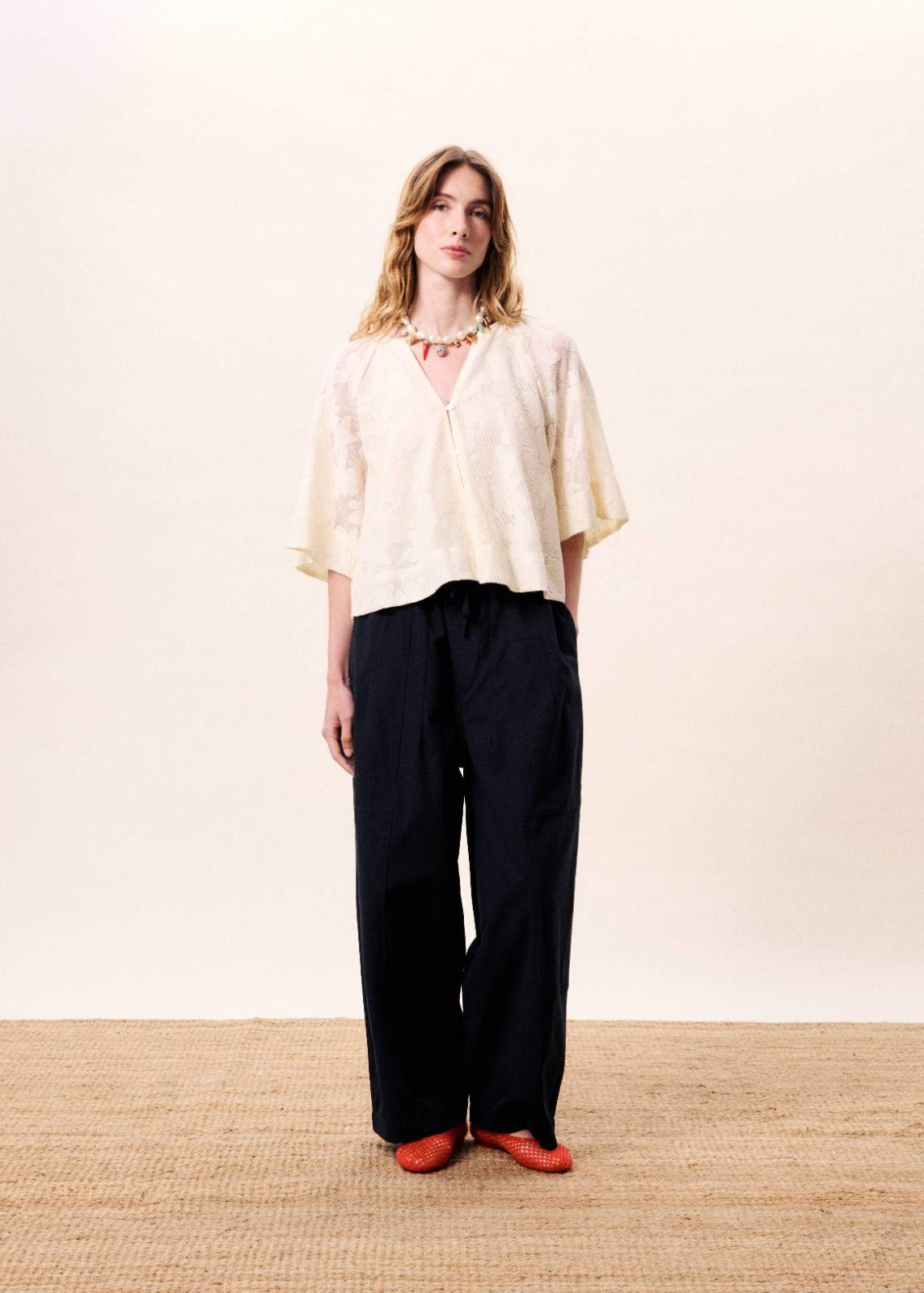 FRNCH Maresias Creme Blouse