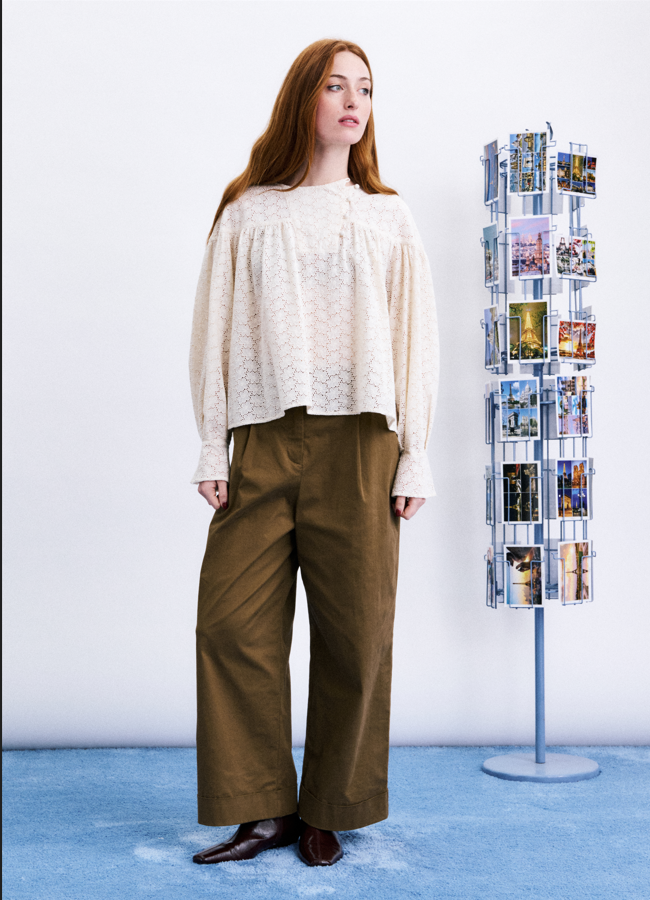 Frnch Takis Creme Blouse