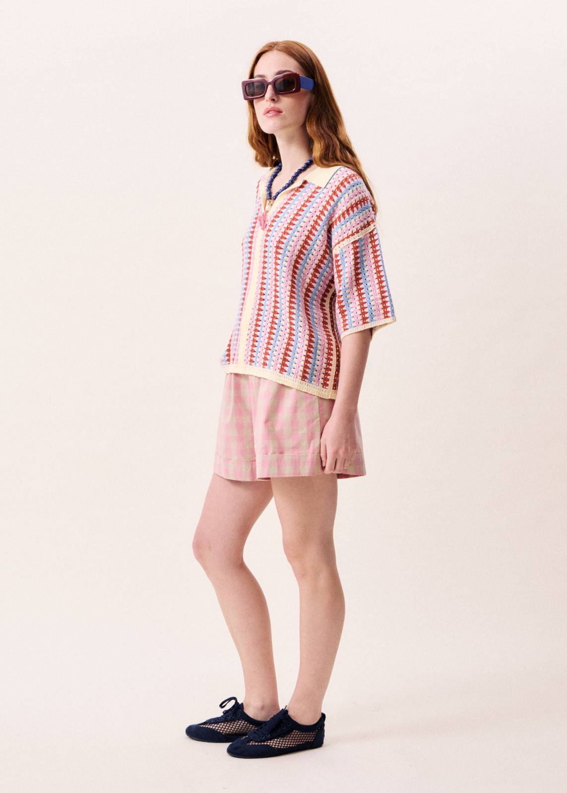 FRNCH Missy Violine Knit Top