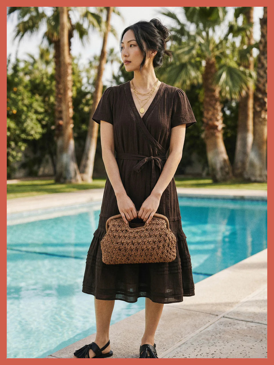 Nooki Charleston Framed Khaki Bag