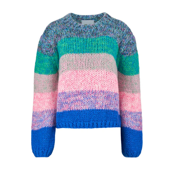 Dawn x Dare GiGi Blue Multi Stripe Sweater