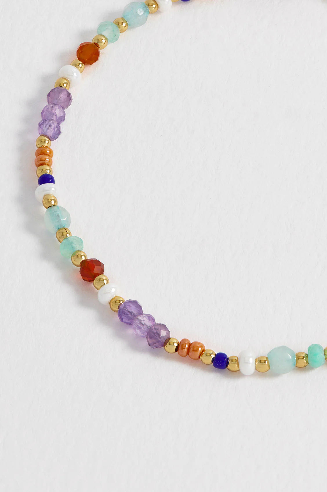 Estella Bartlett Lilac & Orange Mixed Mini Bead Bracelet