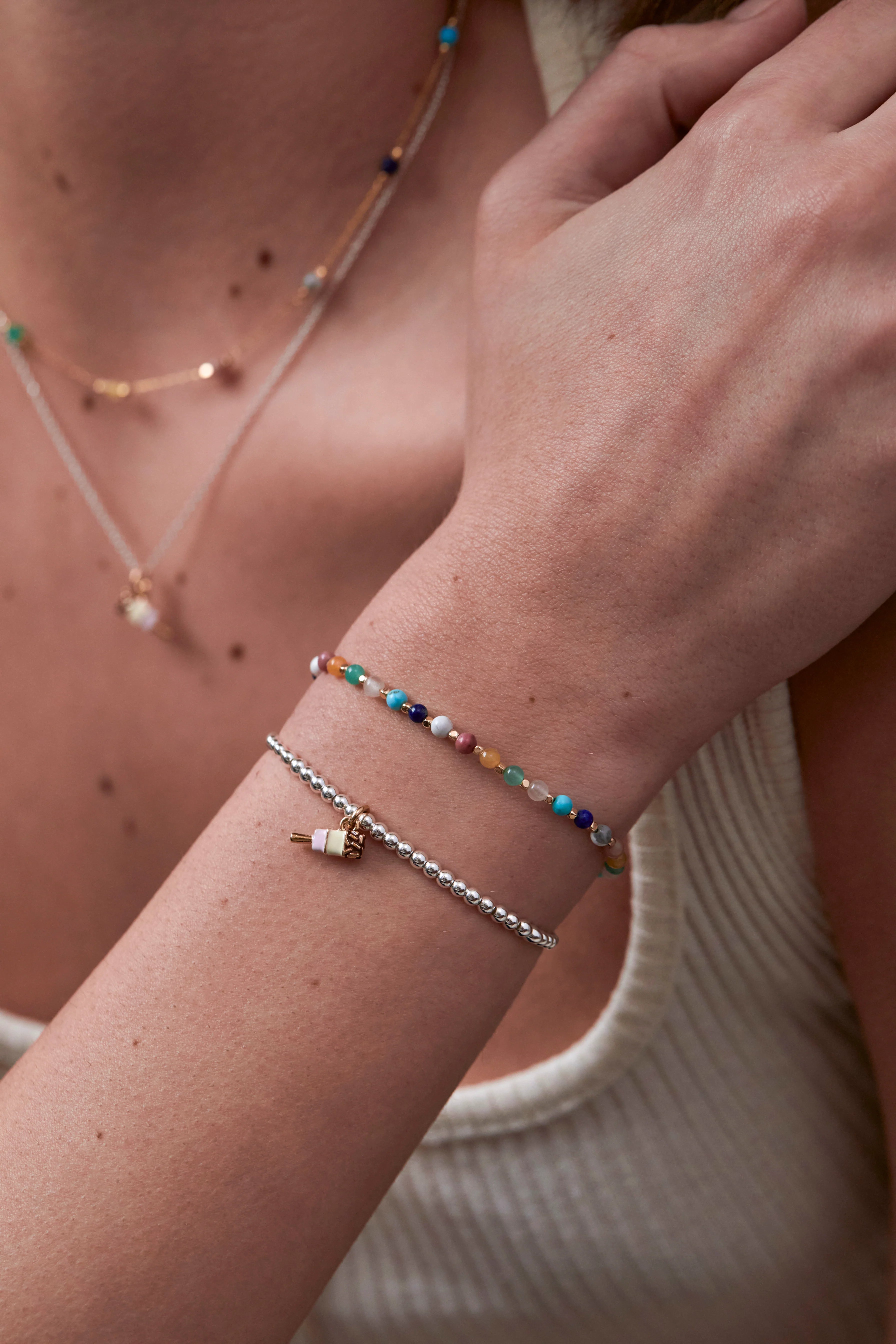 Estella Bartlett Live Colourfully Mixed Gemstone Amelia Bracelet