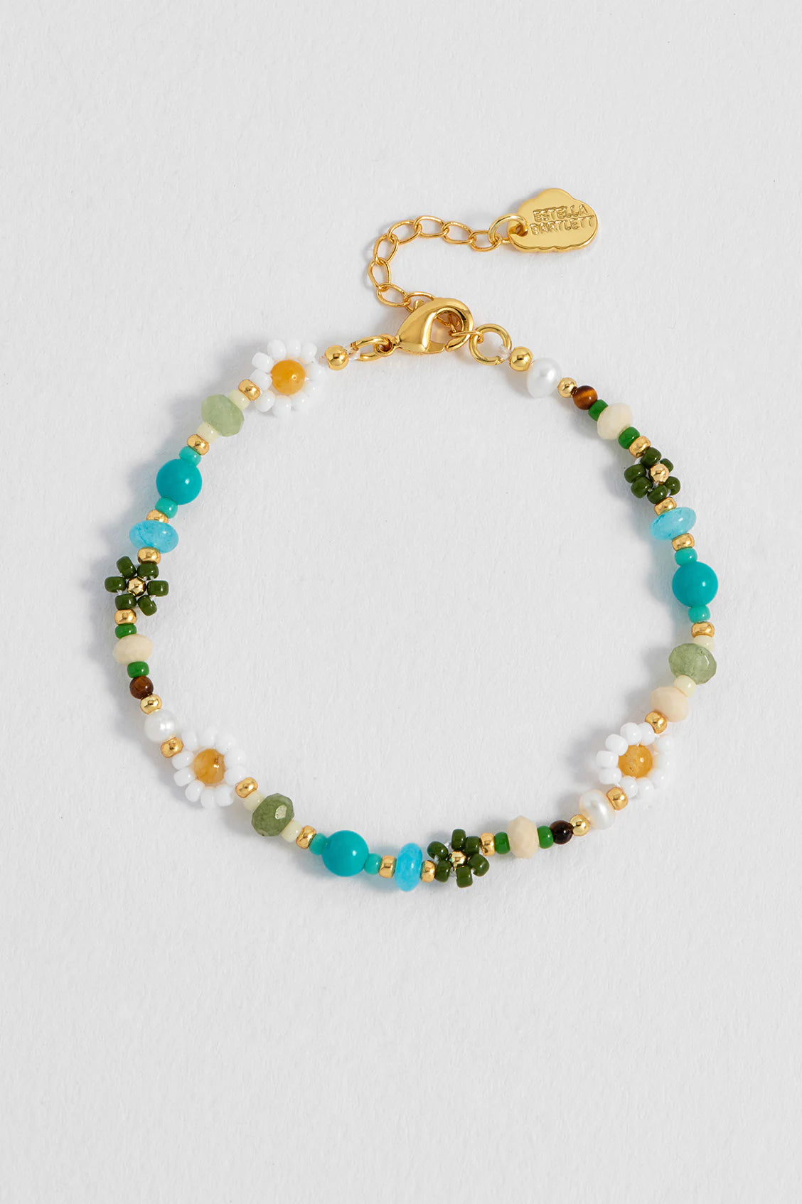 Estella Bartlett Green Flower Miyuki Bead Bracelet
