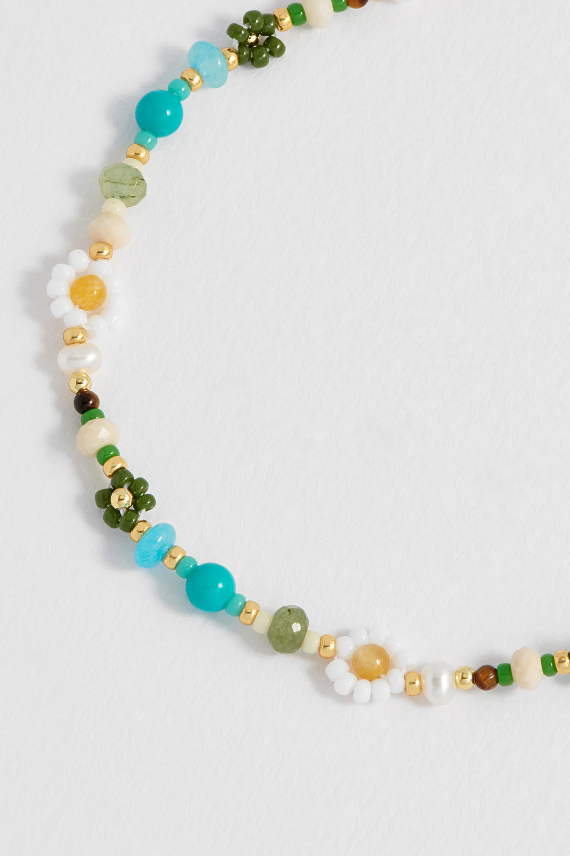 Estella Bartlett Green Flower Miyuki Bead Bracelet