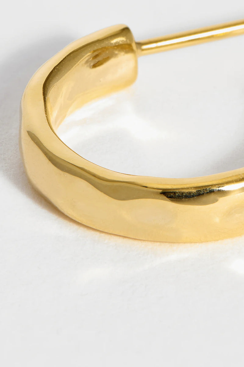 Estella Bartlett Textured Gold Hoop Earrings