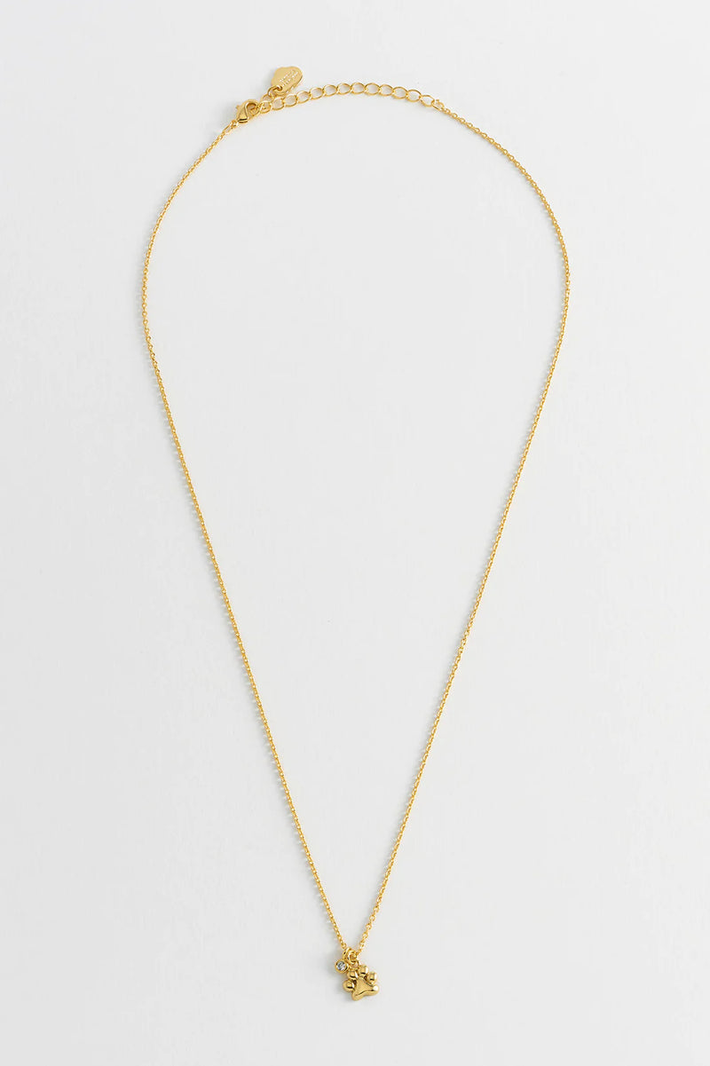 Estella Bartlett Paw Charm Gold Necklace