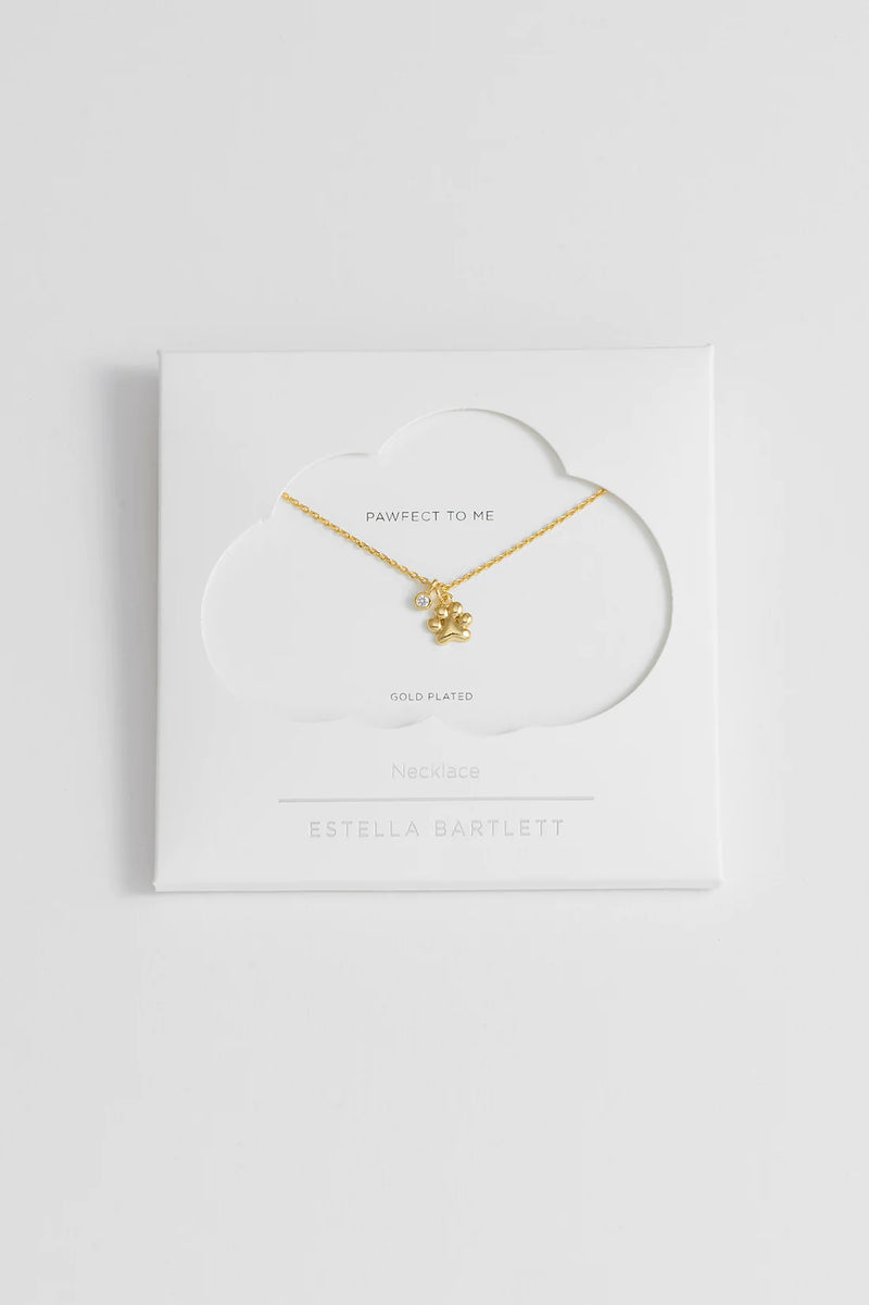 Estella Bartlett Paw Charm Gold Necklace
