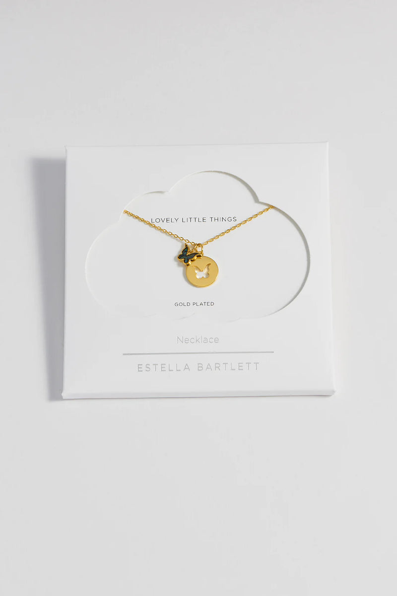 Estella Bartlett Abalone Butterfly Necklace