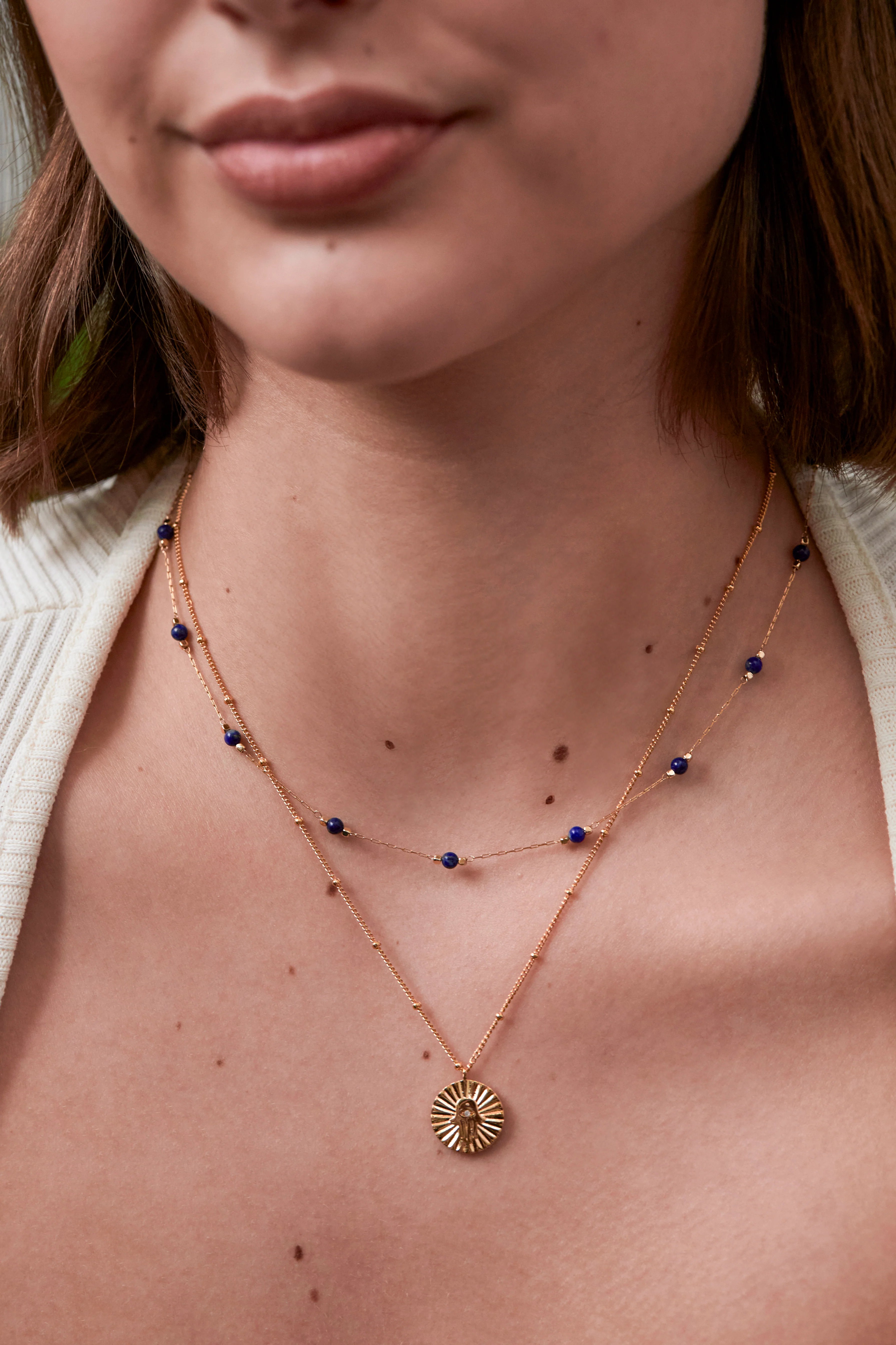 Estella Bartlett Lapis Lazuli Paperlink Necklace