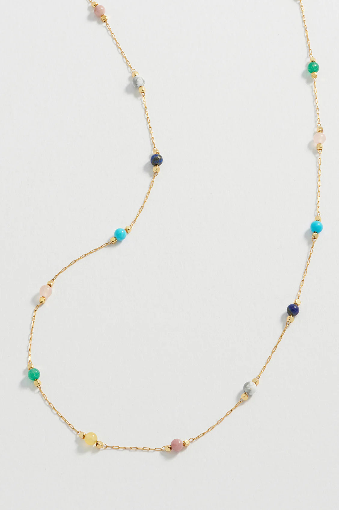 Estella Bartlett Mixed Gemstone Paperlink Necklace