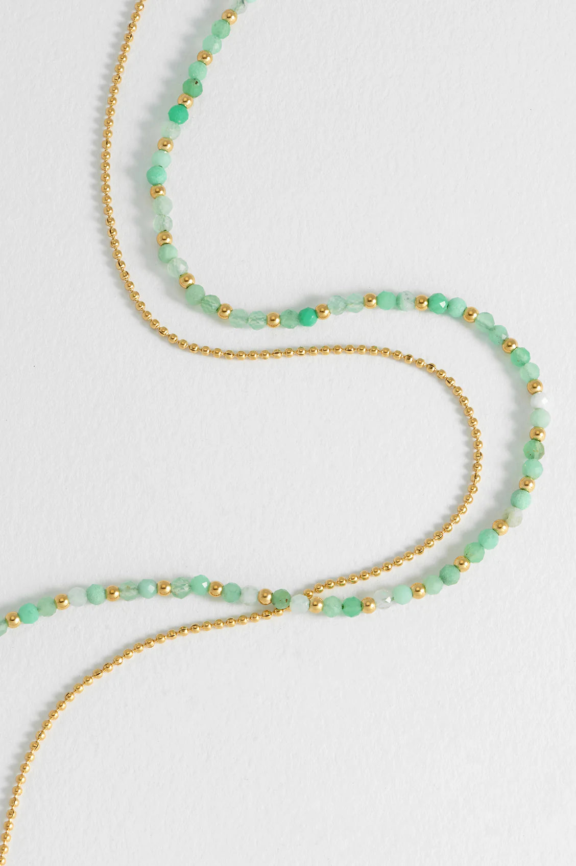 Estella Bartlett Faceted Green Duo Necklace