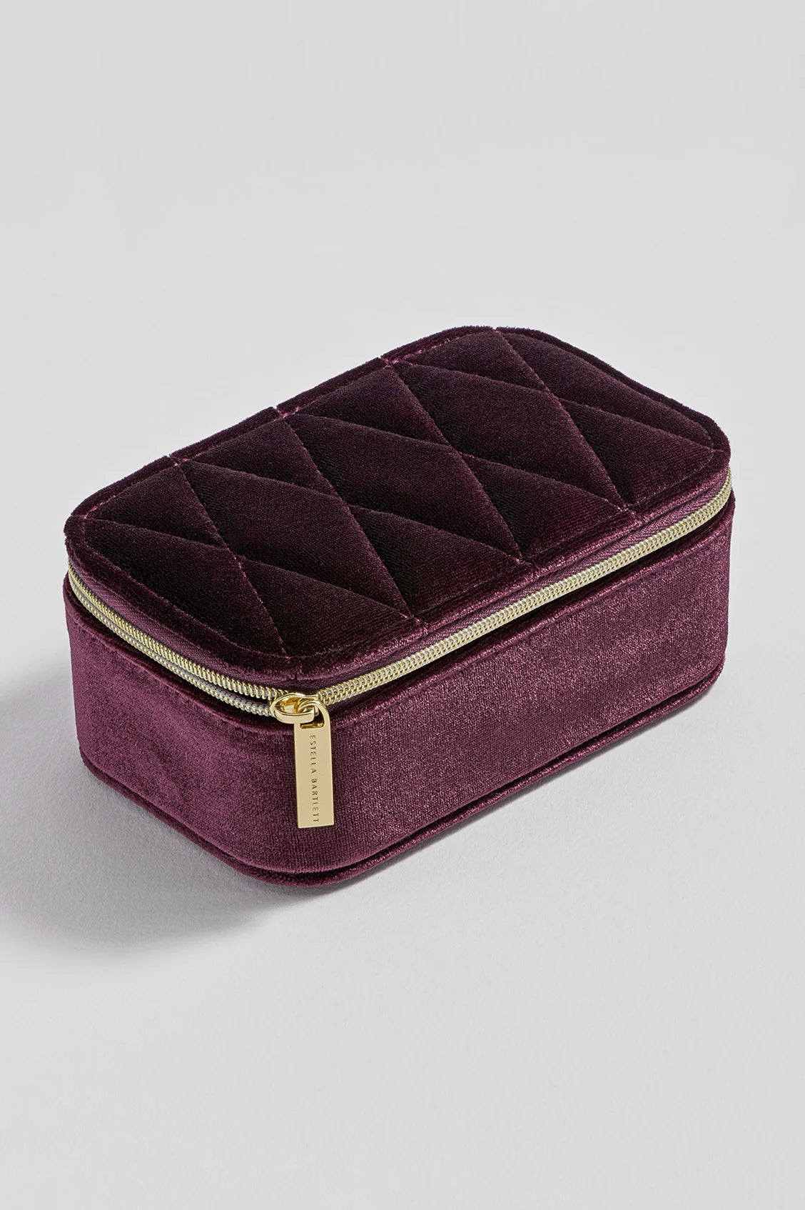Estella Bartlett Quilted Burgundy Mini Jewellery Box