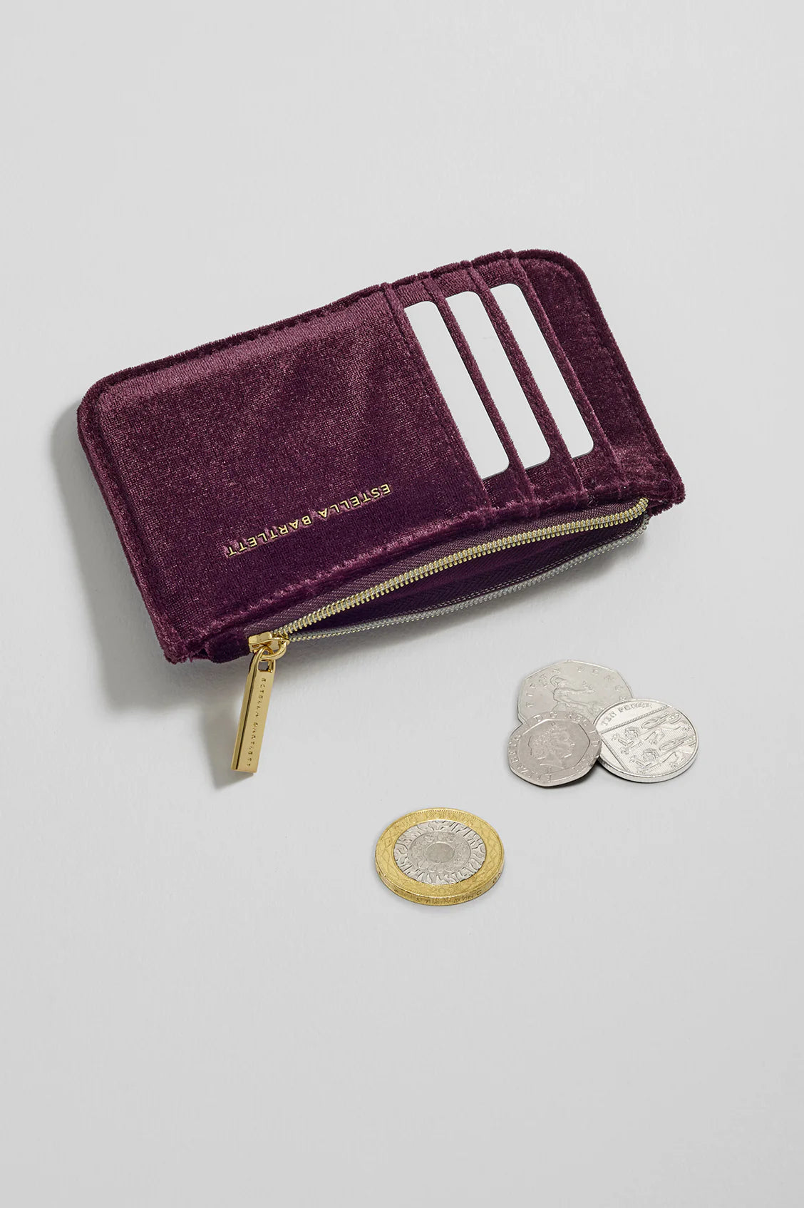 Estella Bartlett Quilted Burgundy Card Purse
