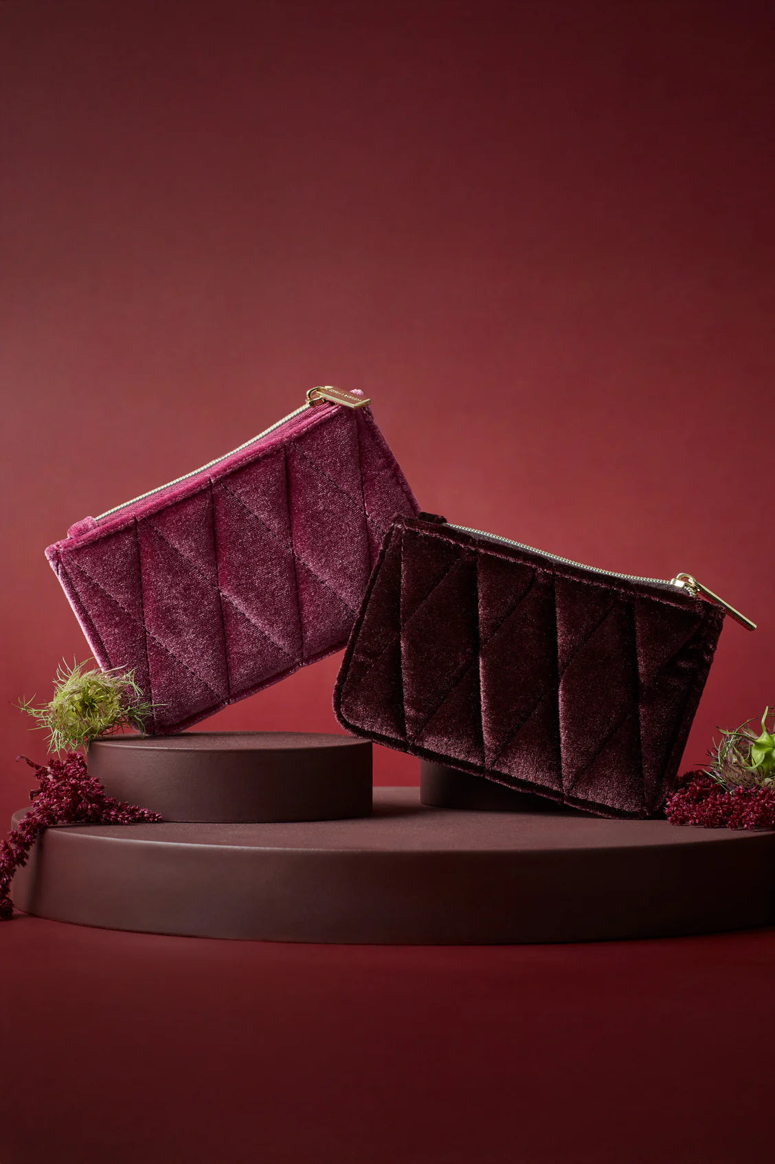 Estella Bartlett Quilted Burgundy Card Purse