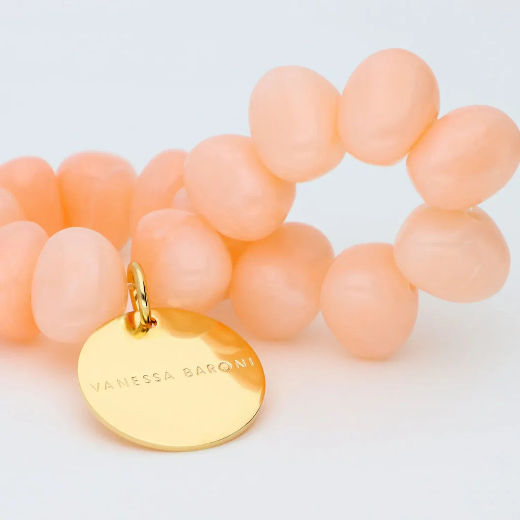 Vanessa Baroni Stone Flex Bracelet Peach Sorbet