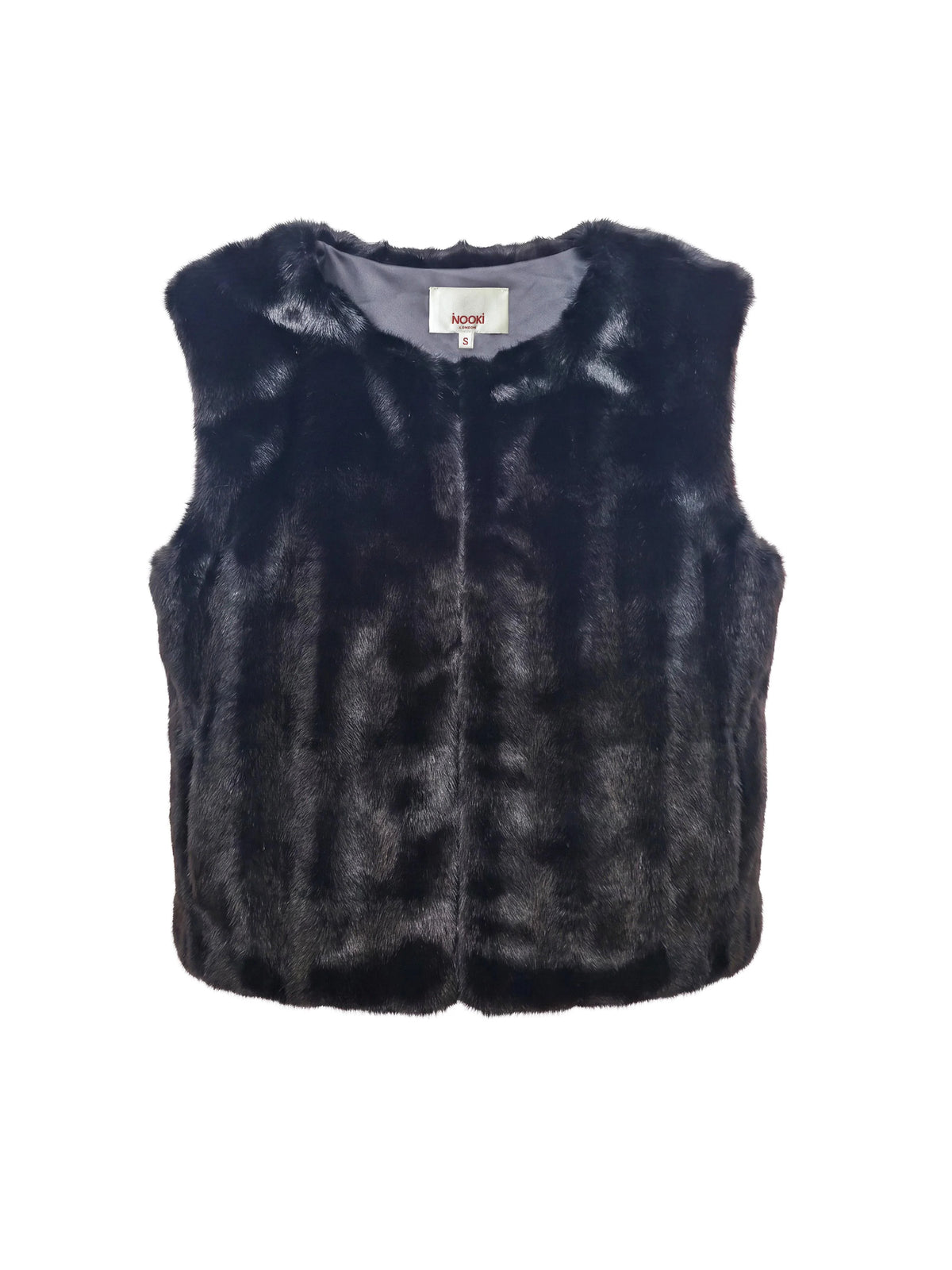 Nooki Edelweiss Faux Fur Gilet Black