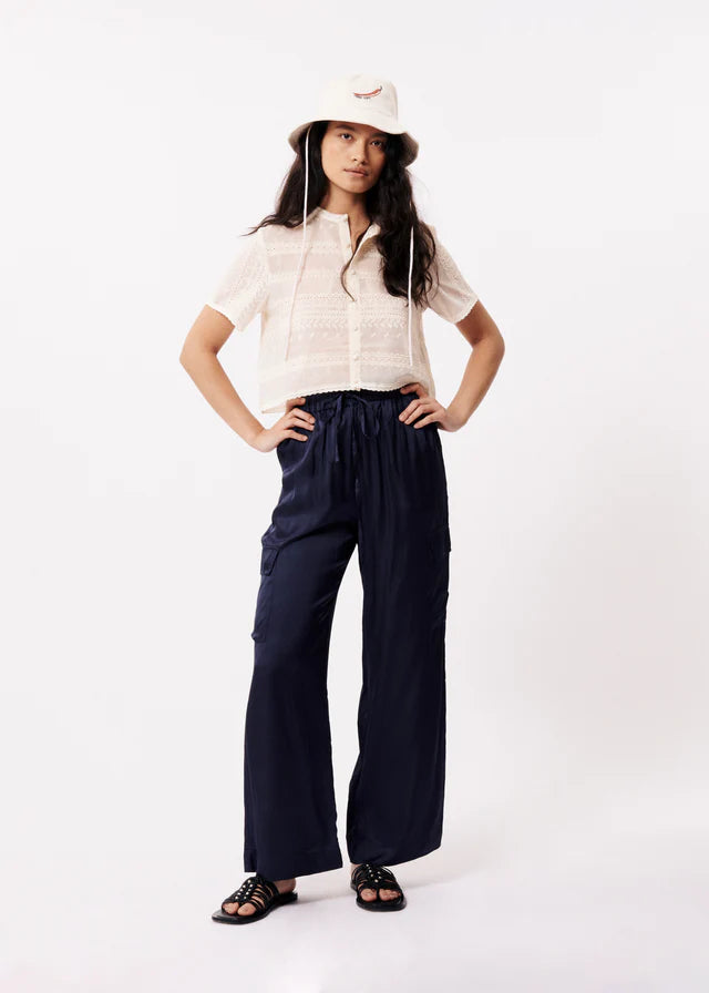 Frnch Nouma Blue Satin Trousers – Precious