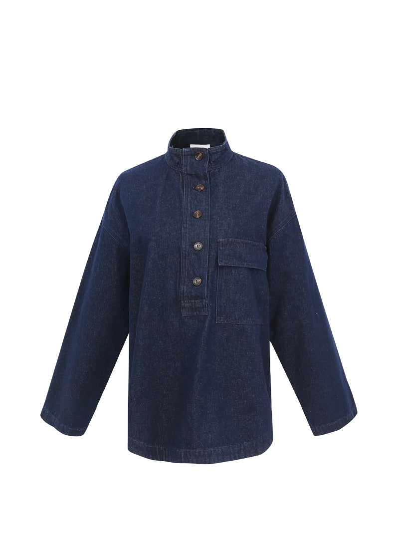 Frnch Solaine Blue Denim Shirt