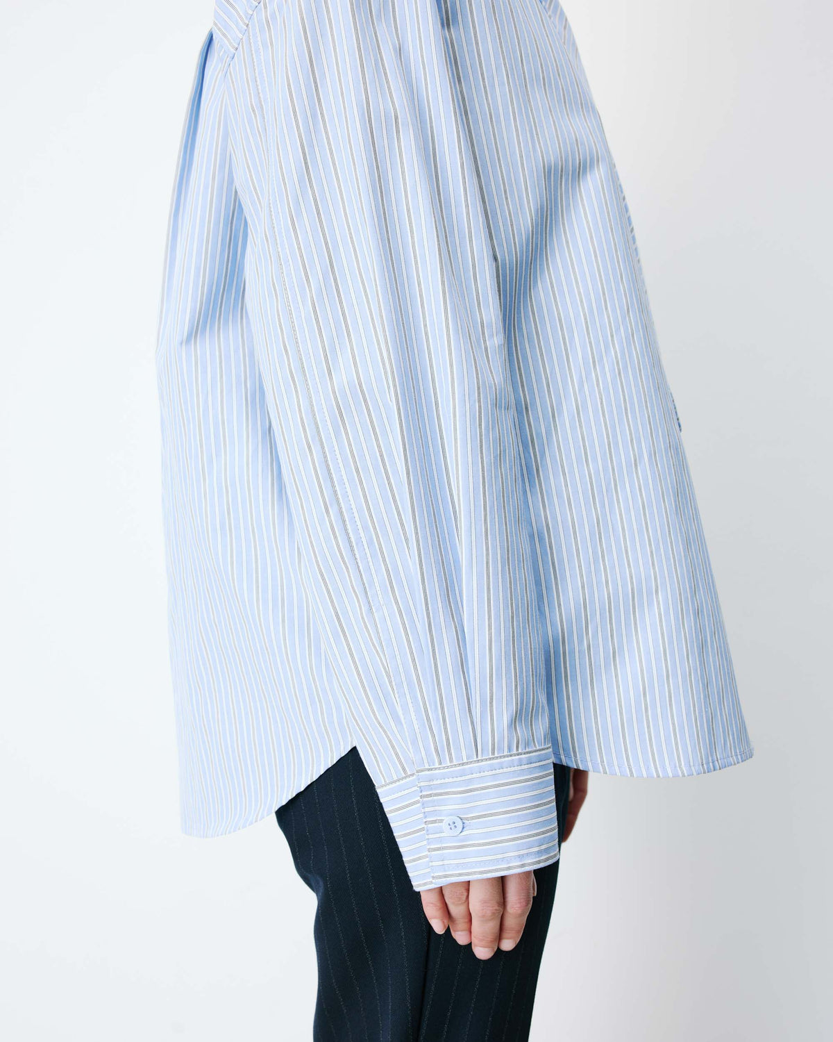 Grace & Mila Athena Striped Blue Shirt
