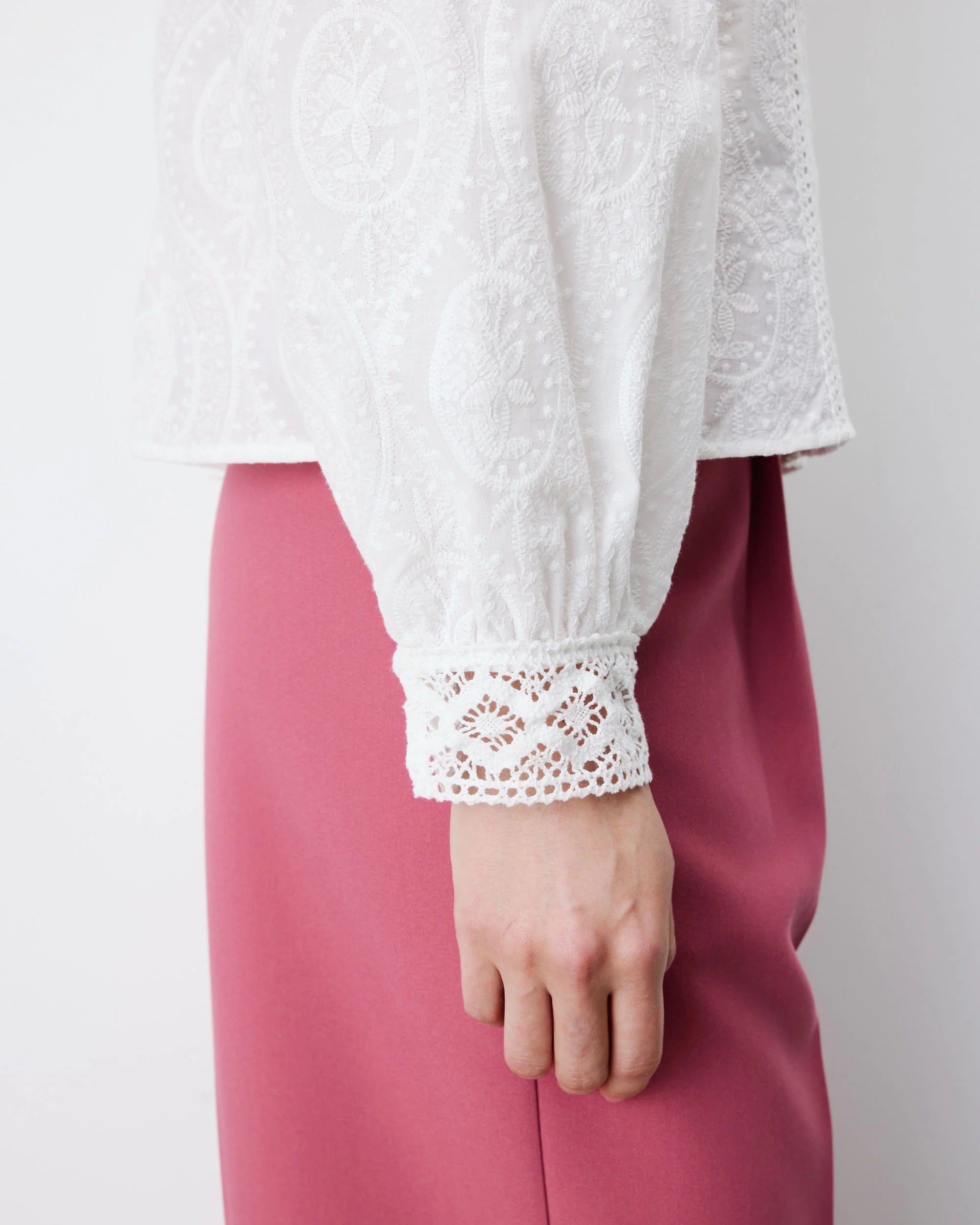 Grace & Mila Abigail White Lace Blouse