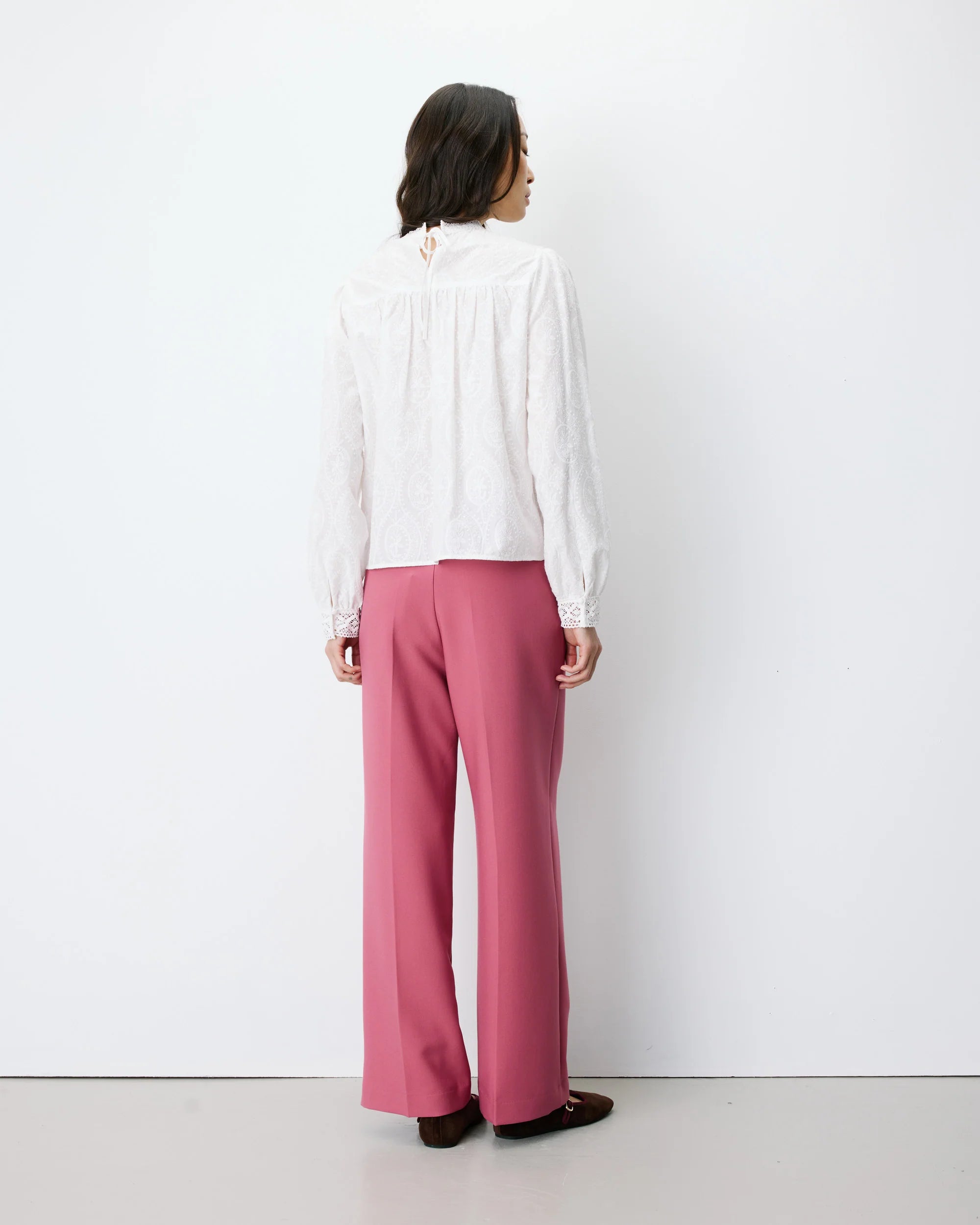 Grace & Mila Abigail White Lace Blouse