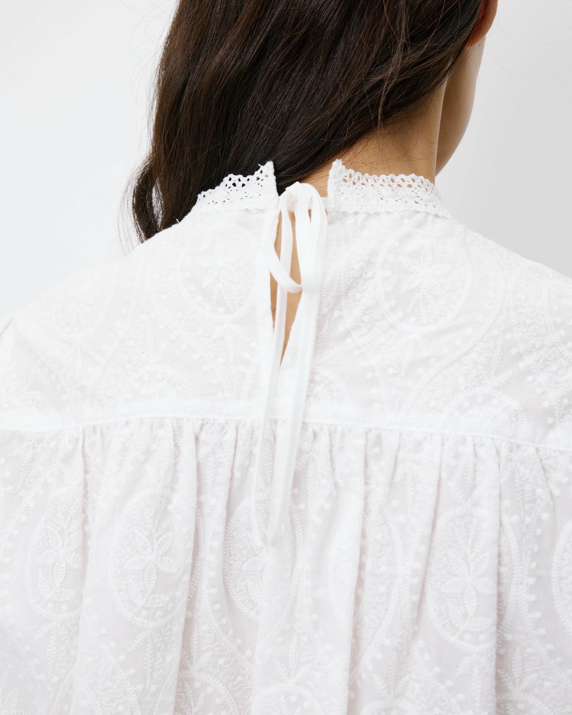 Grace & Mila Abigail White Lace Blouse