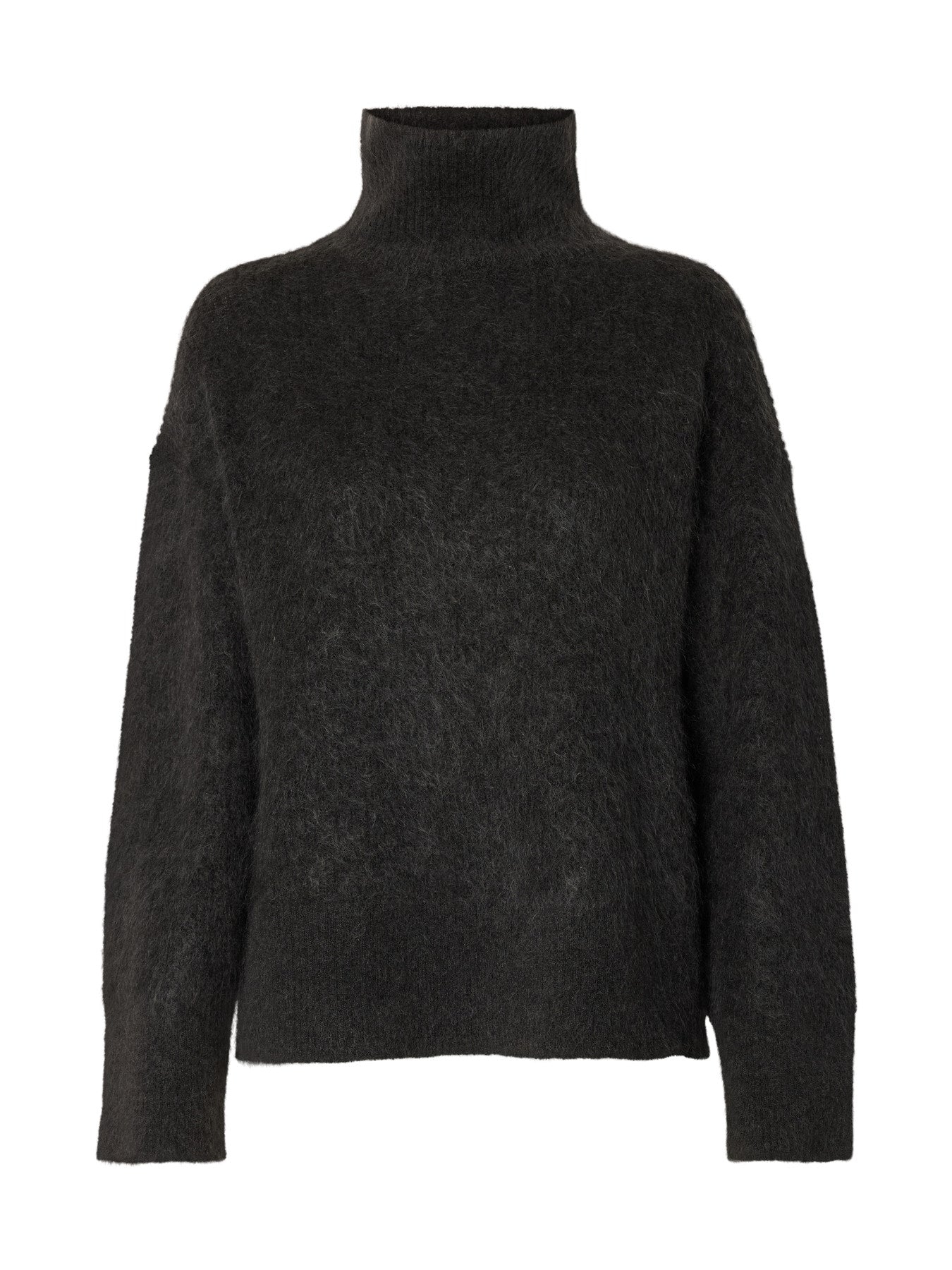 Selected Femme Mira Black Mohair Sweater