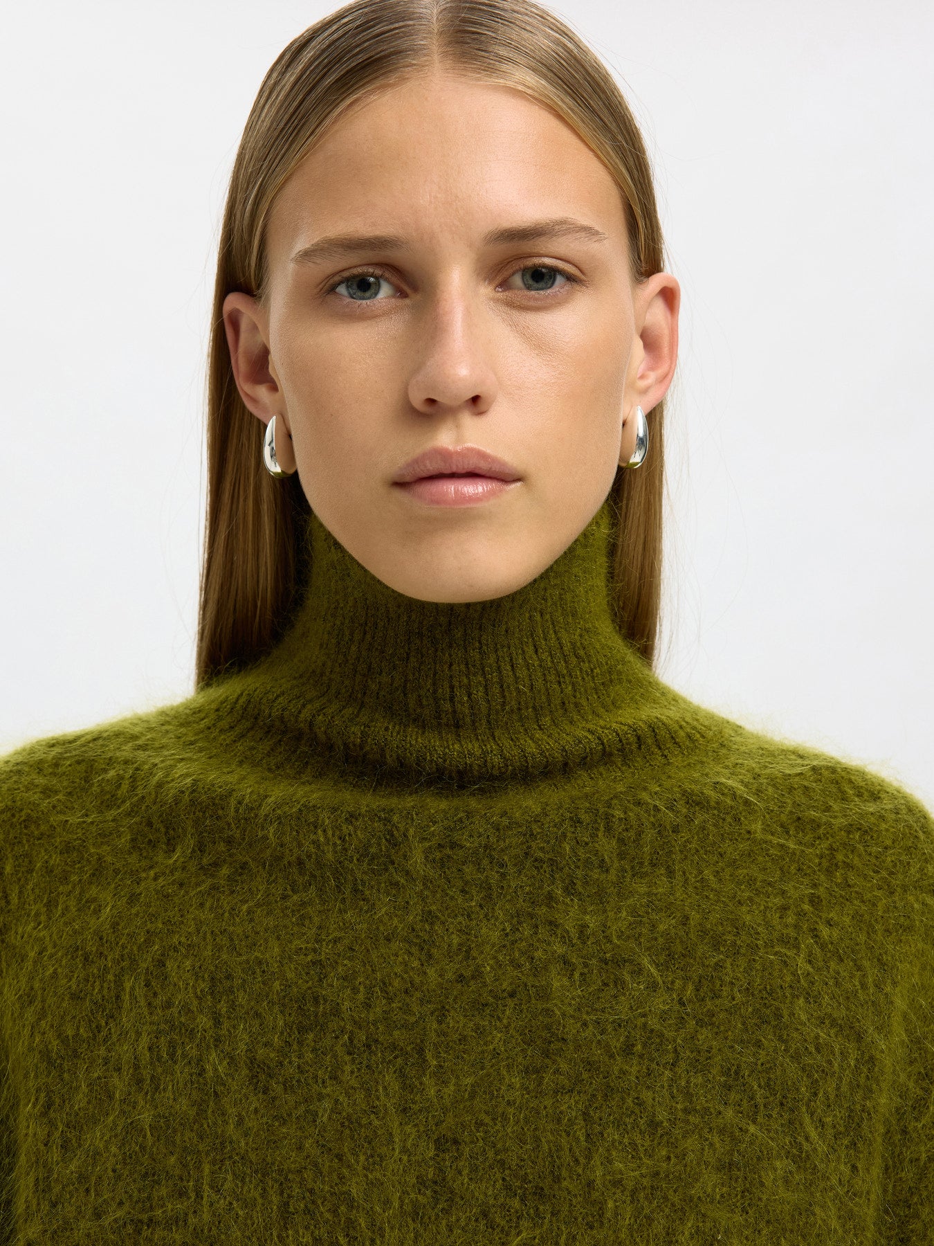 Selected Femme Mira Green Mohair Sweater