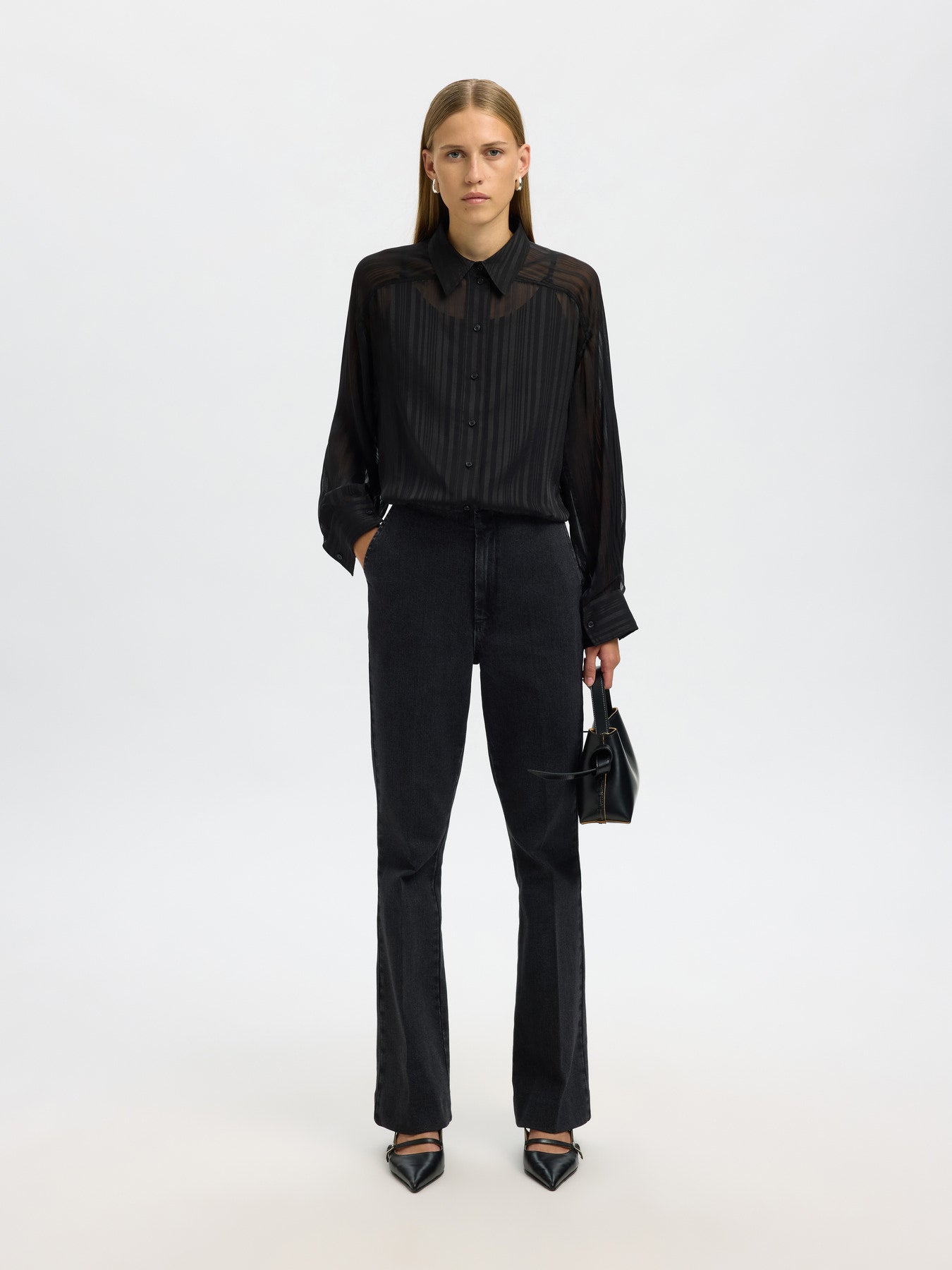 Selected Femme Margrethe Black Shirt