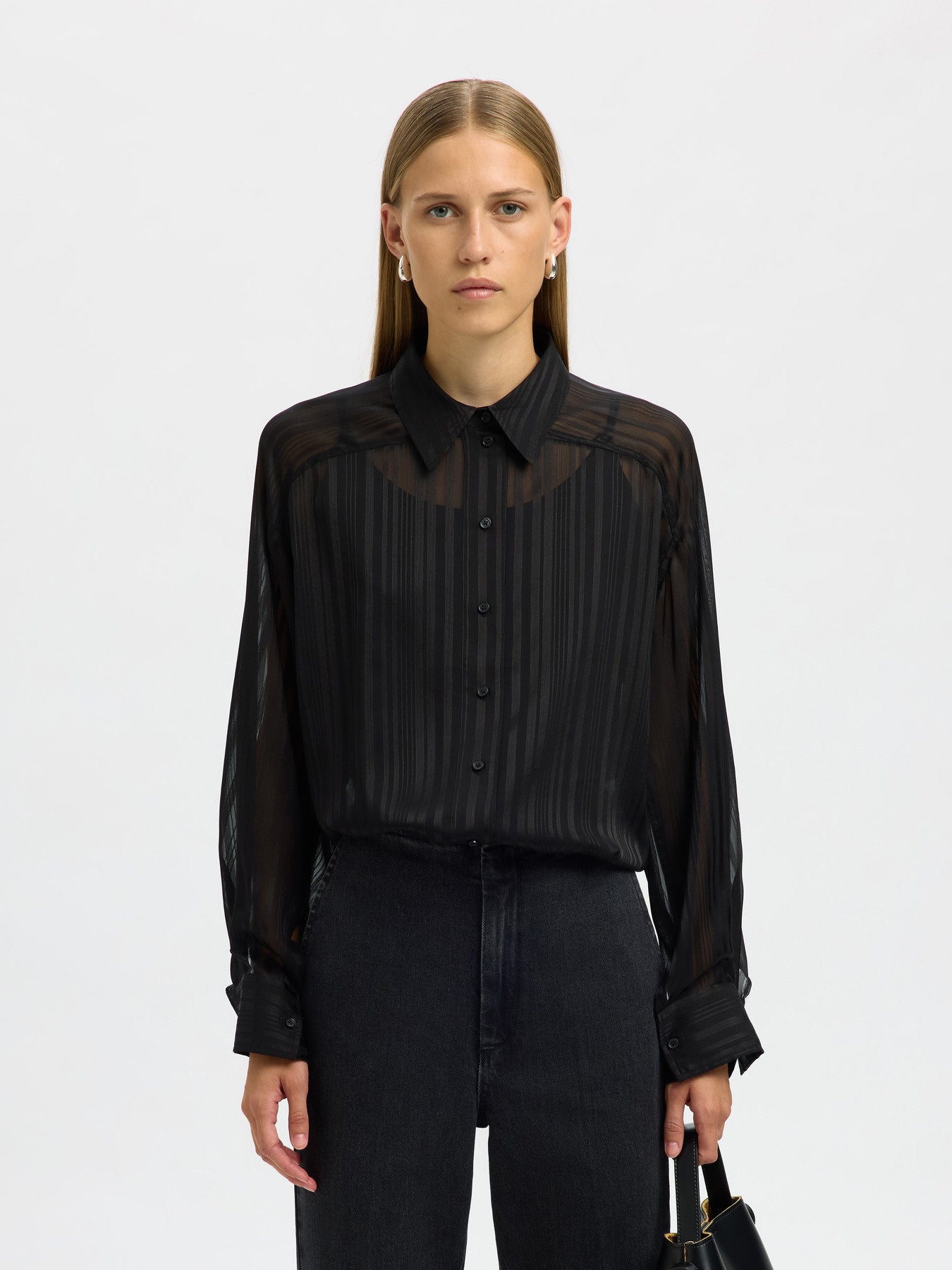 Selected Femme Margrethe Black Shirt