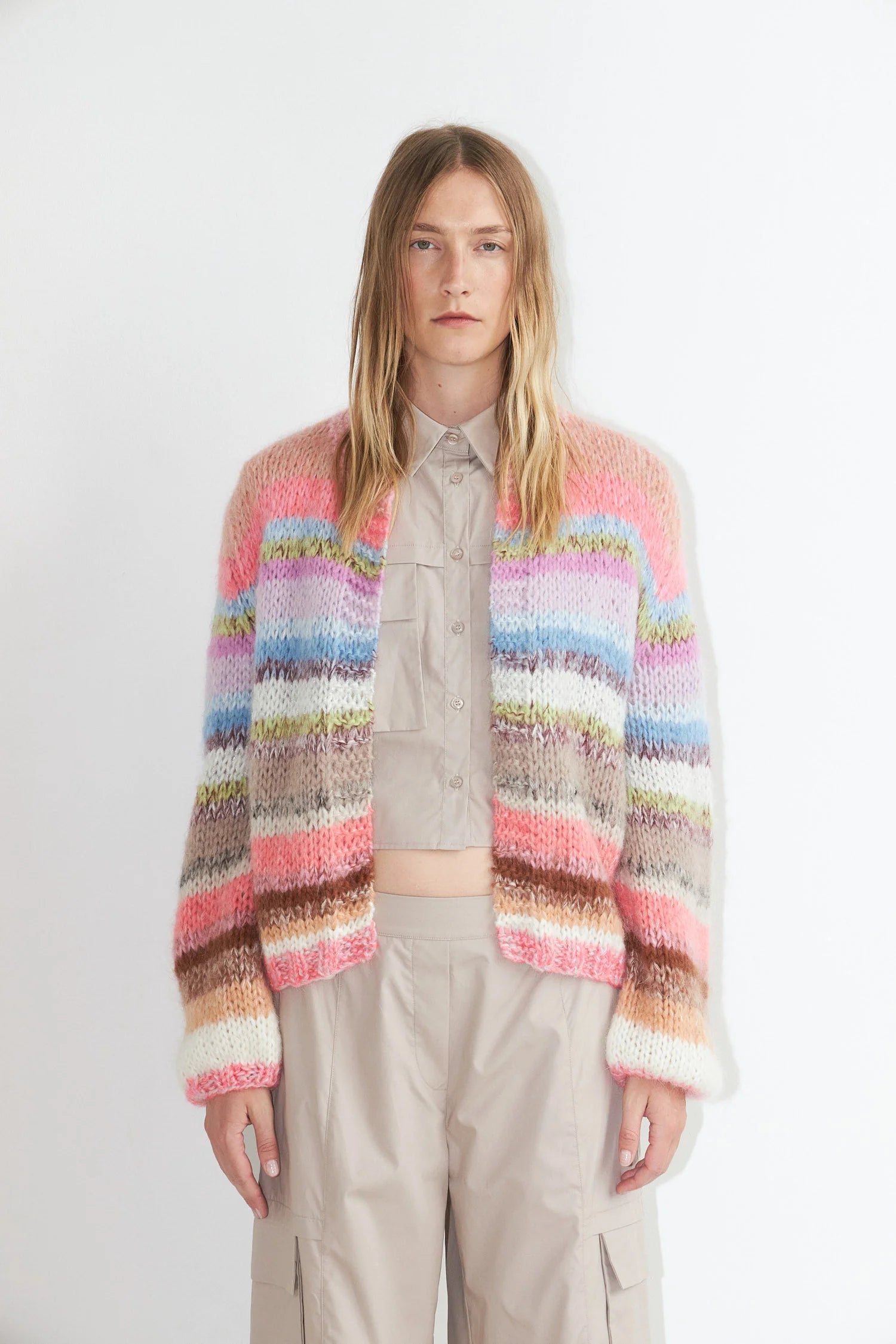 Dawn x Dare Gabi Sorbet Multi Stripe Cardigan