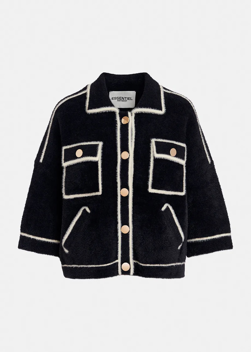 Essentiel Antwerp Galena Black Knitted Jacket