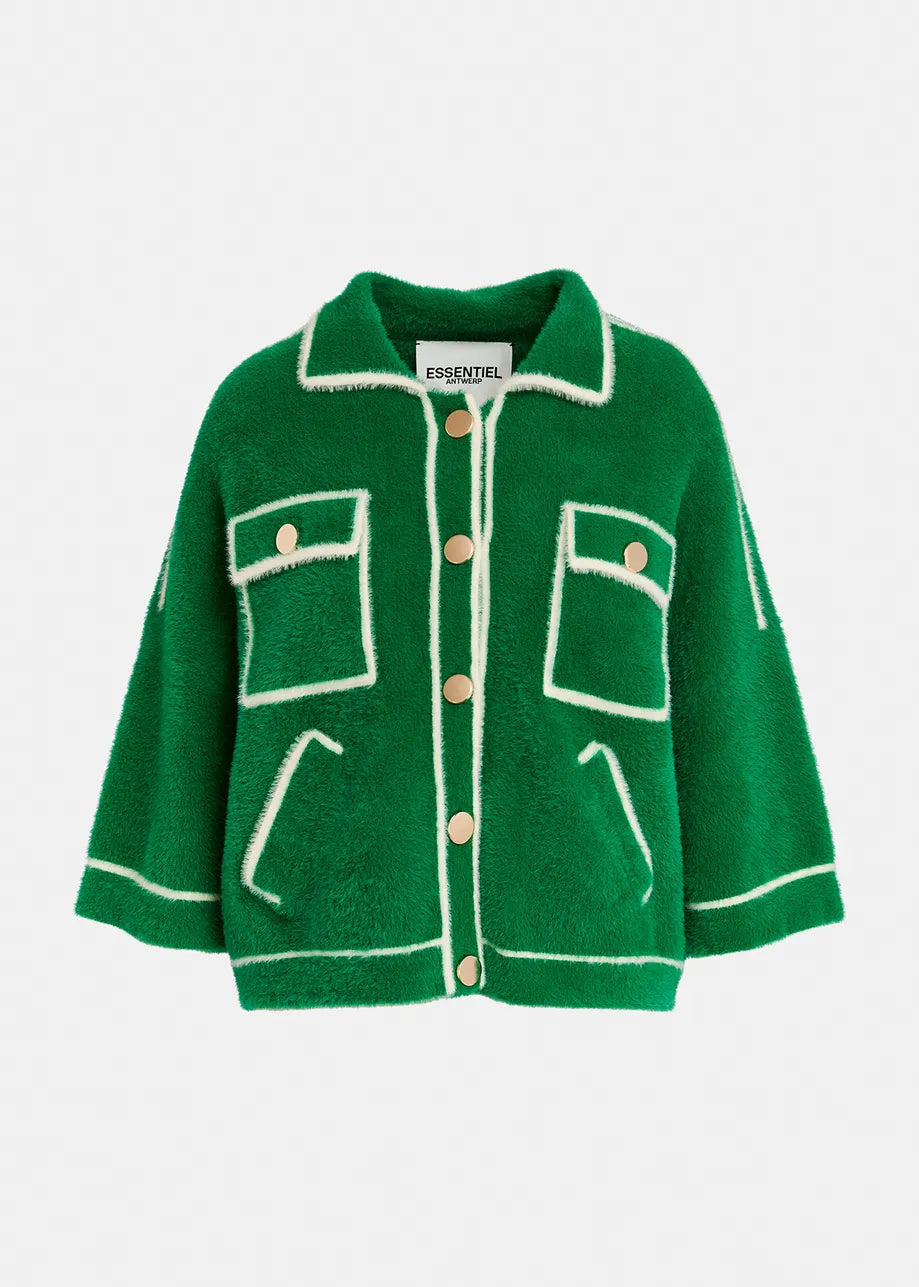 Essentiel Antwerp Galena Green Knitted Jacket