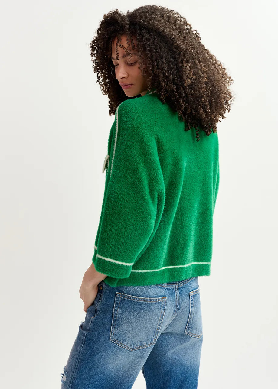 Essentiel Antwerp Galena Green Knitted Jacket