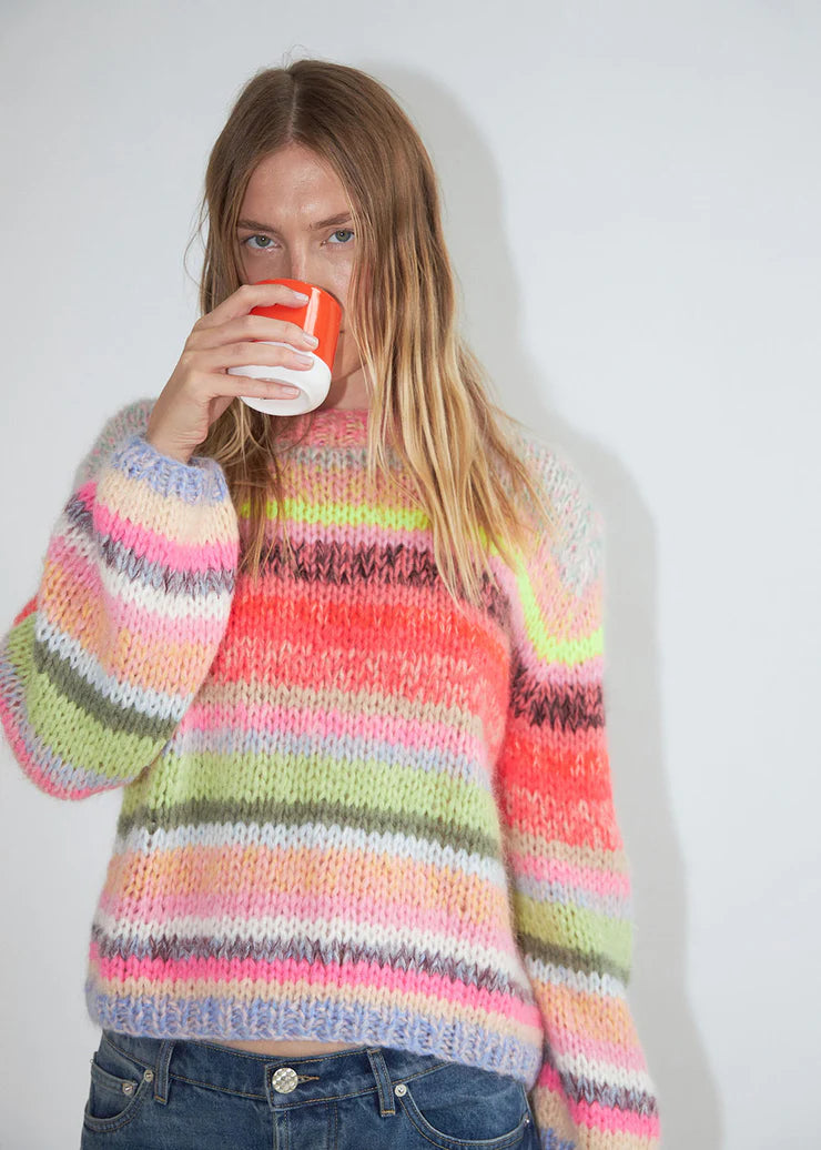 Dawn x Dare Genova Bold Multi Stripe Sweater