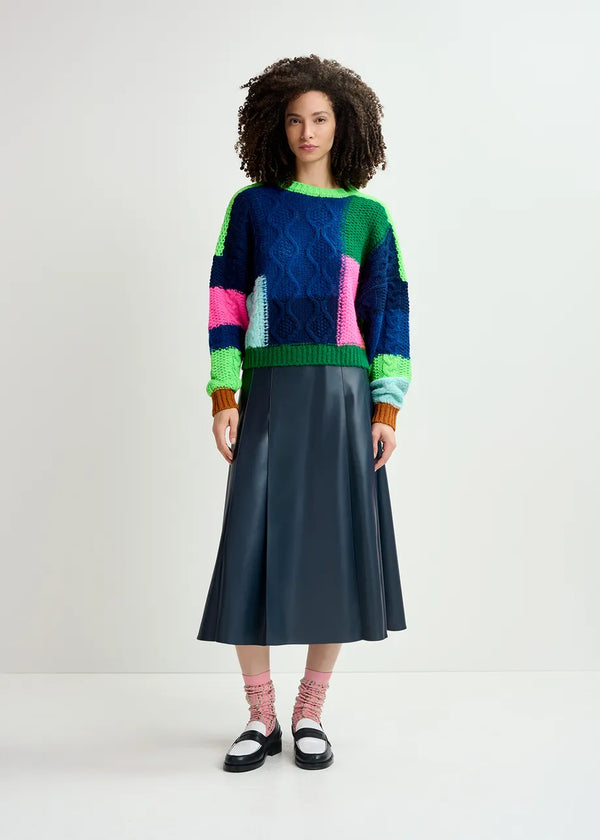 Essentiel Antwerp Girlcrush Blue Patchwork Sweater