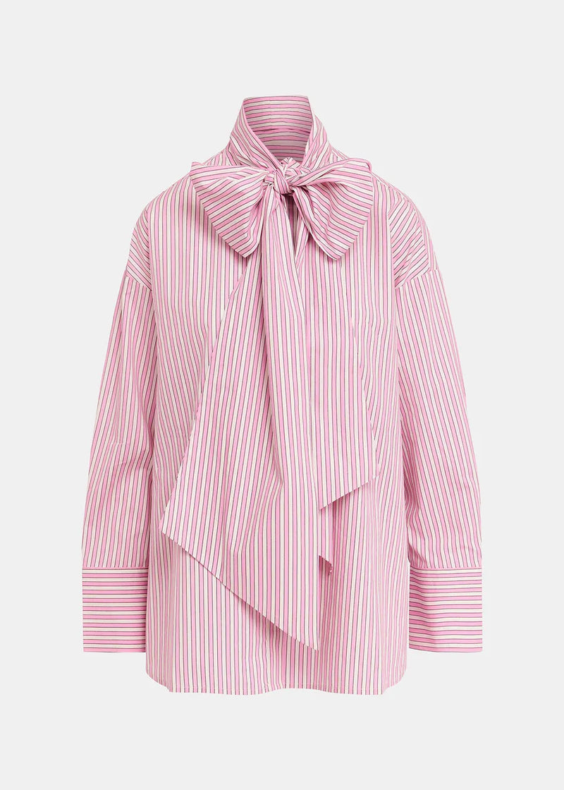 Essentiel Antwerp Greta Pink Bow Shirt