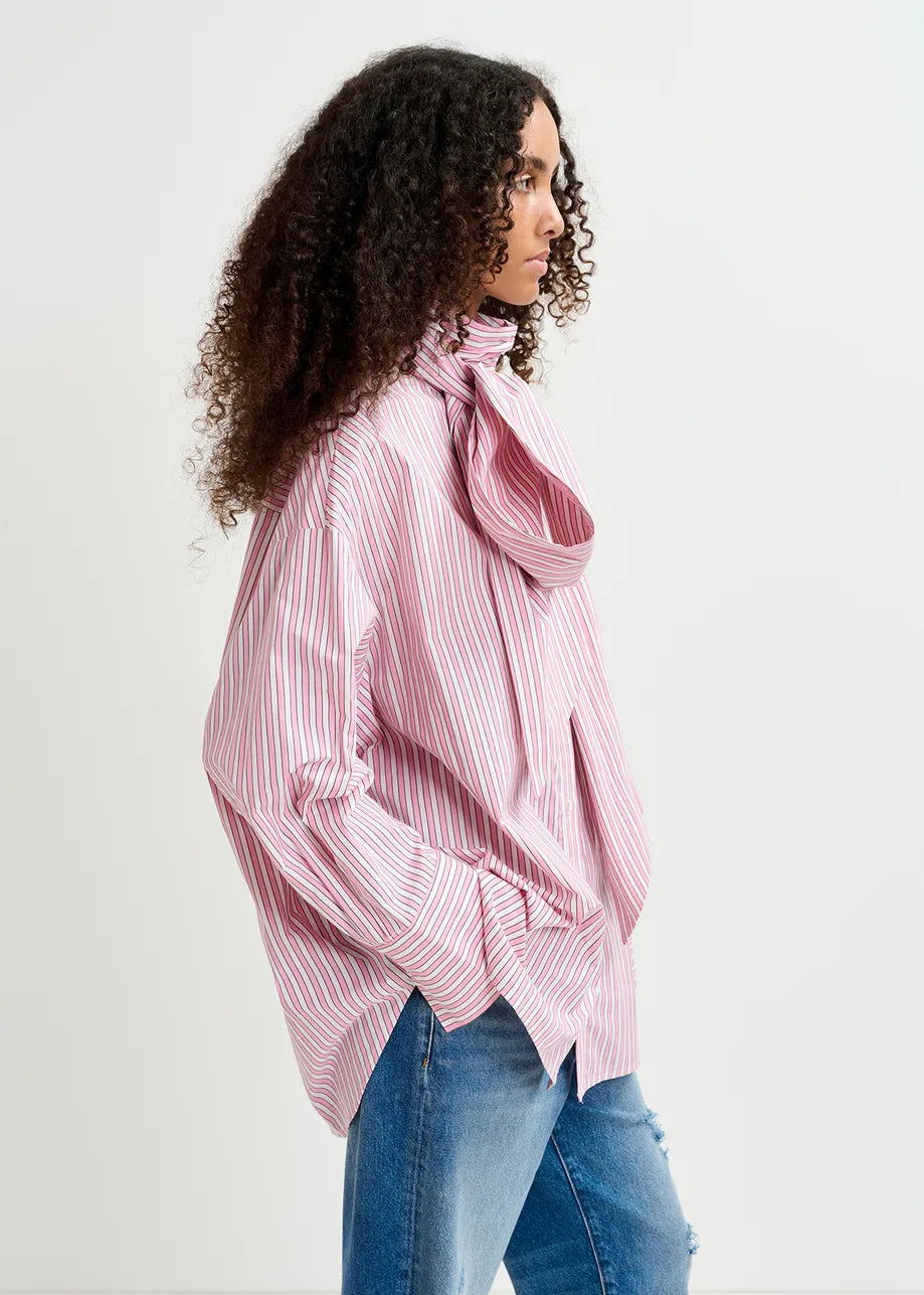 Essentiel Antwerp Greta Pink Bow Shirt