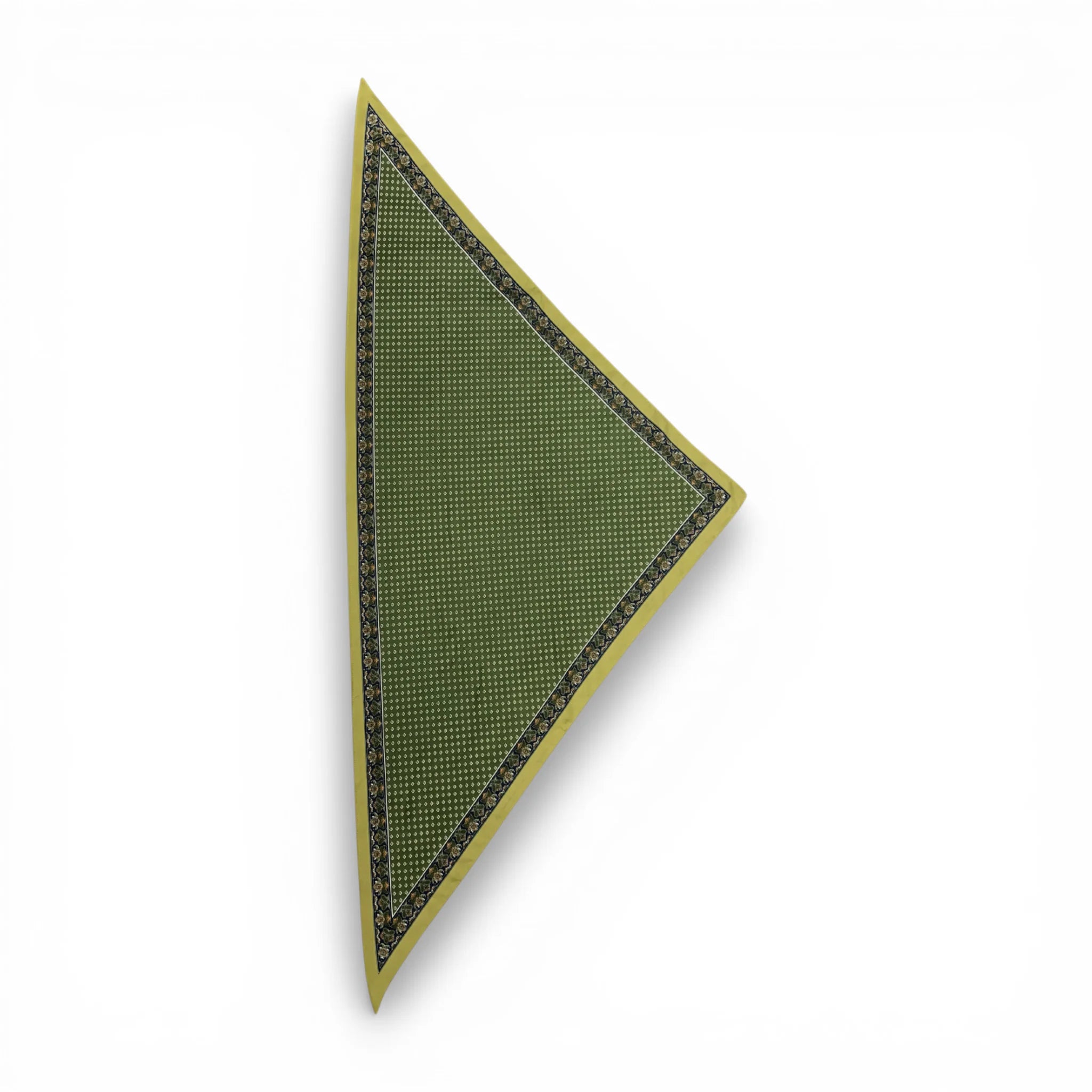 Precious Green Triangle Silky Dotted Scarf
