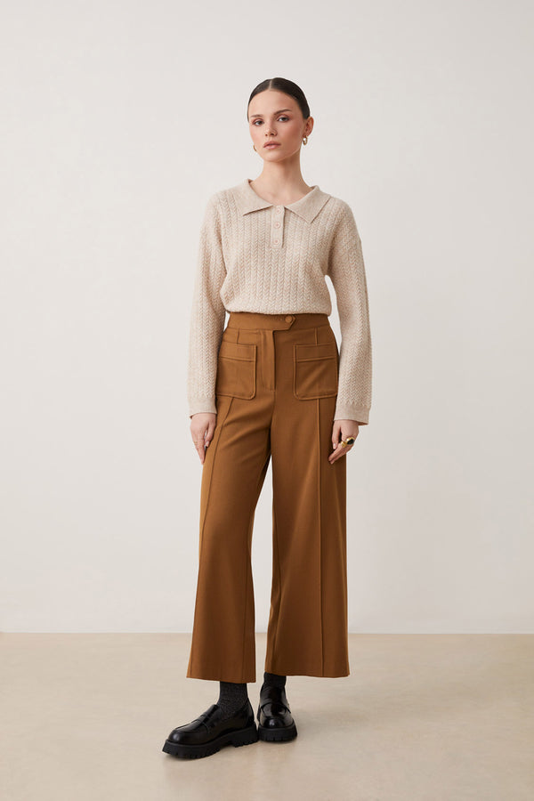 Suncoo Jerry Camel Trousers