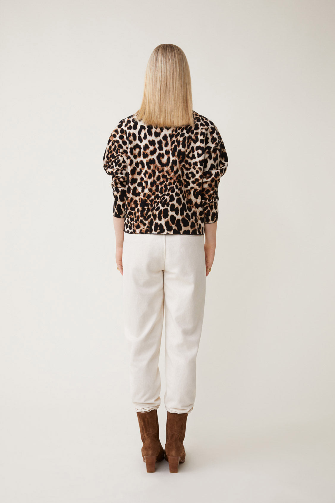 Suncoo Paleo Leopard Print Sweater